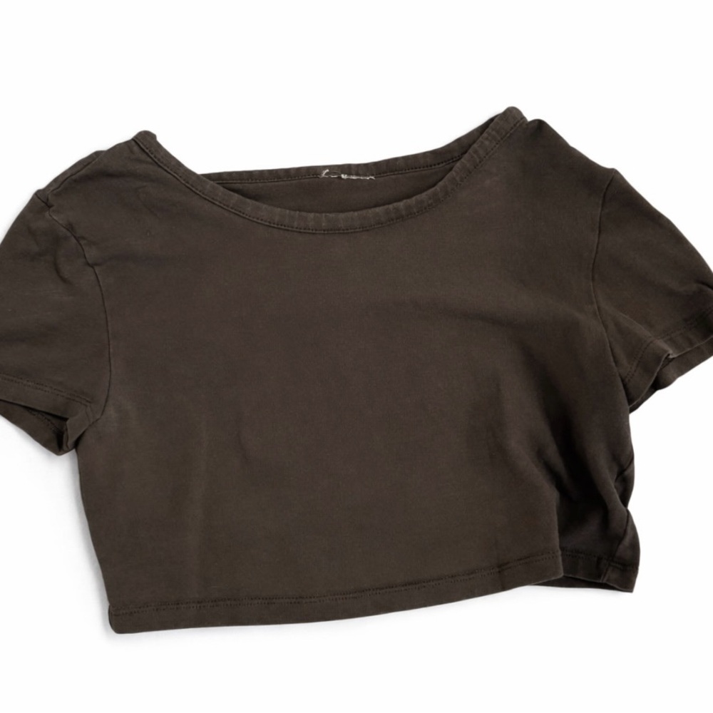 Women's Dark Grey Crop Top